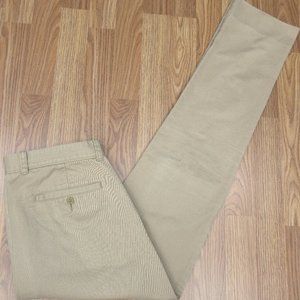 32x35 J.CREW 484 SLIM FIT 100% COTTON PANTS KHAKI Sz 32W x 35L